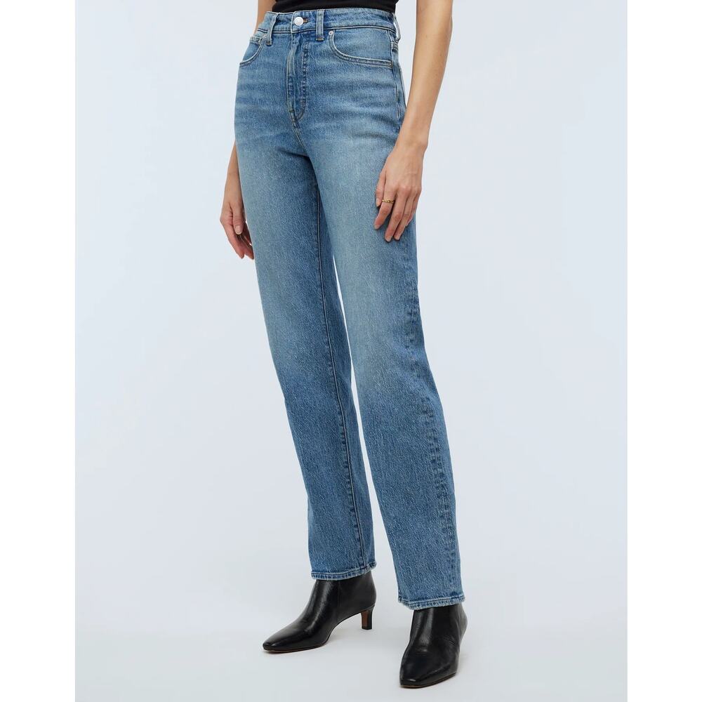 Madewell Blue Straight Leg Jeans - Picture 3 of 9